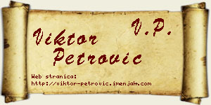 Viktor Petrović vizit kartica